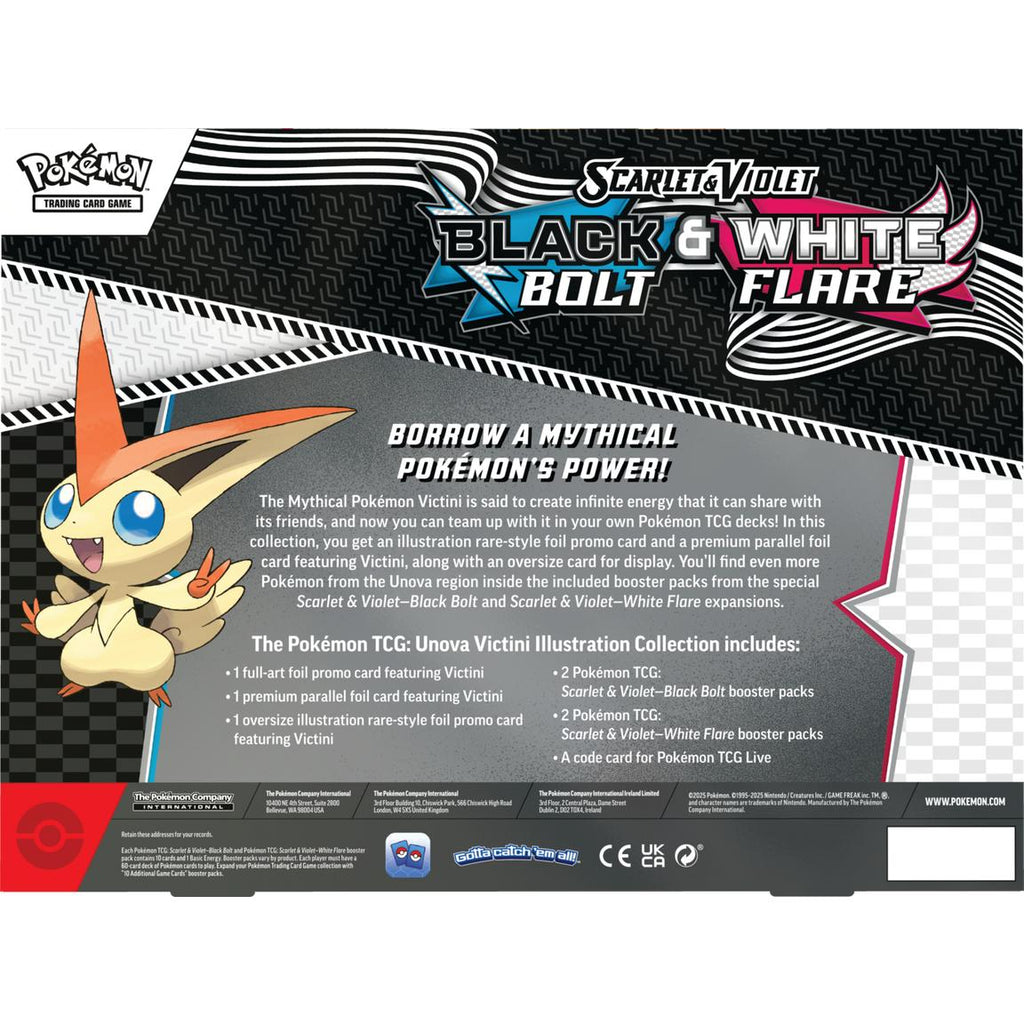 PRE ORDER Pokemon Scarlet & Violet: Black Bolt & White Flare Unova Victini Illustration Collection - Inspire Newquay
