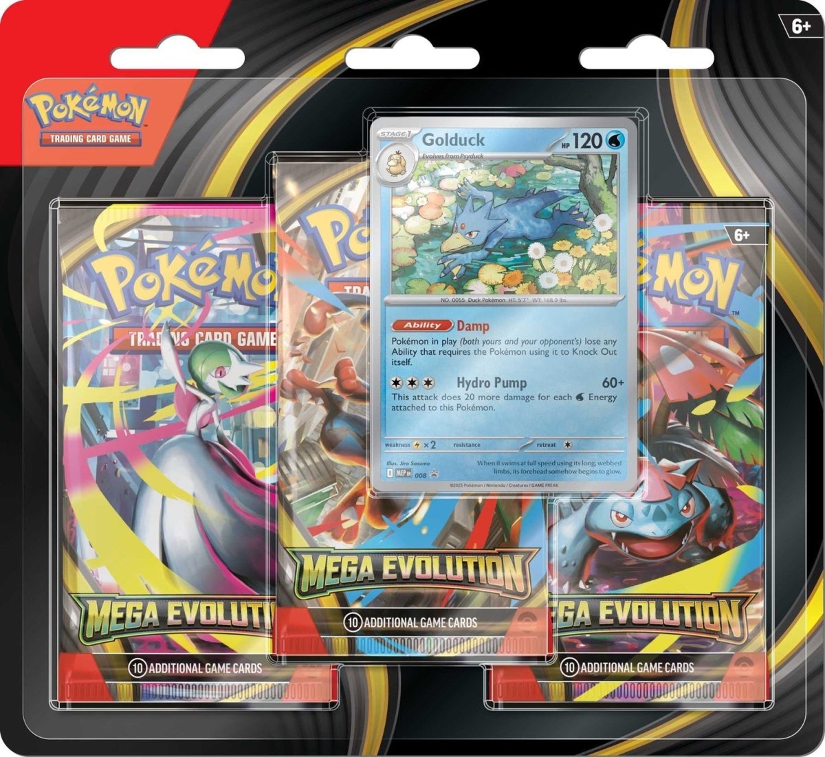 PRE ORDER Pokémon TCG: Mega Evolution - 3 - pack Blister (1 RANDOM SUPPLIED) - Inspire Newquay