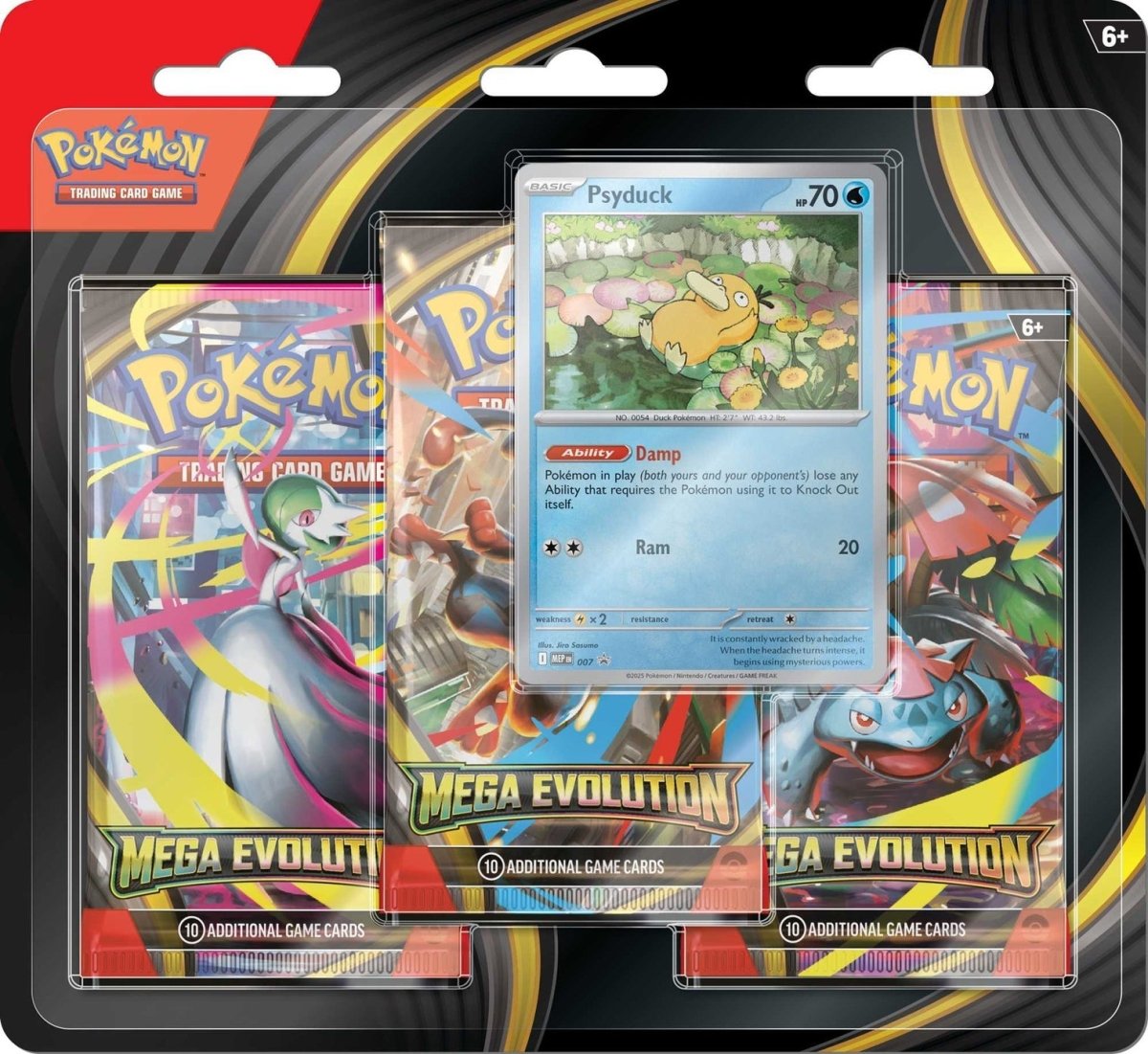 PRE ORDER Pokémon TCG: Mega Evolution - 3 - pack Blister (1 RANDOM SUPPLIED) - Inspire Newquay