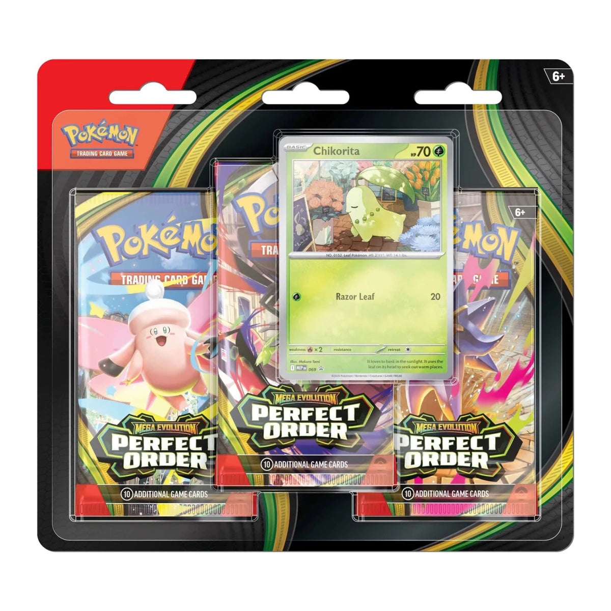 Pre - order Pokémon TCG: Mega Evolution Perfect Order - 3 Pack - Inspire Newquay
