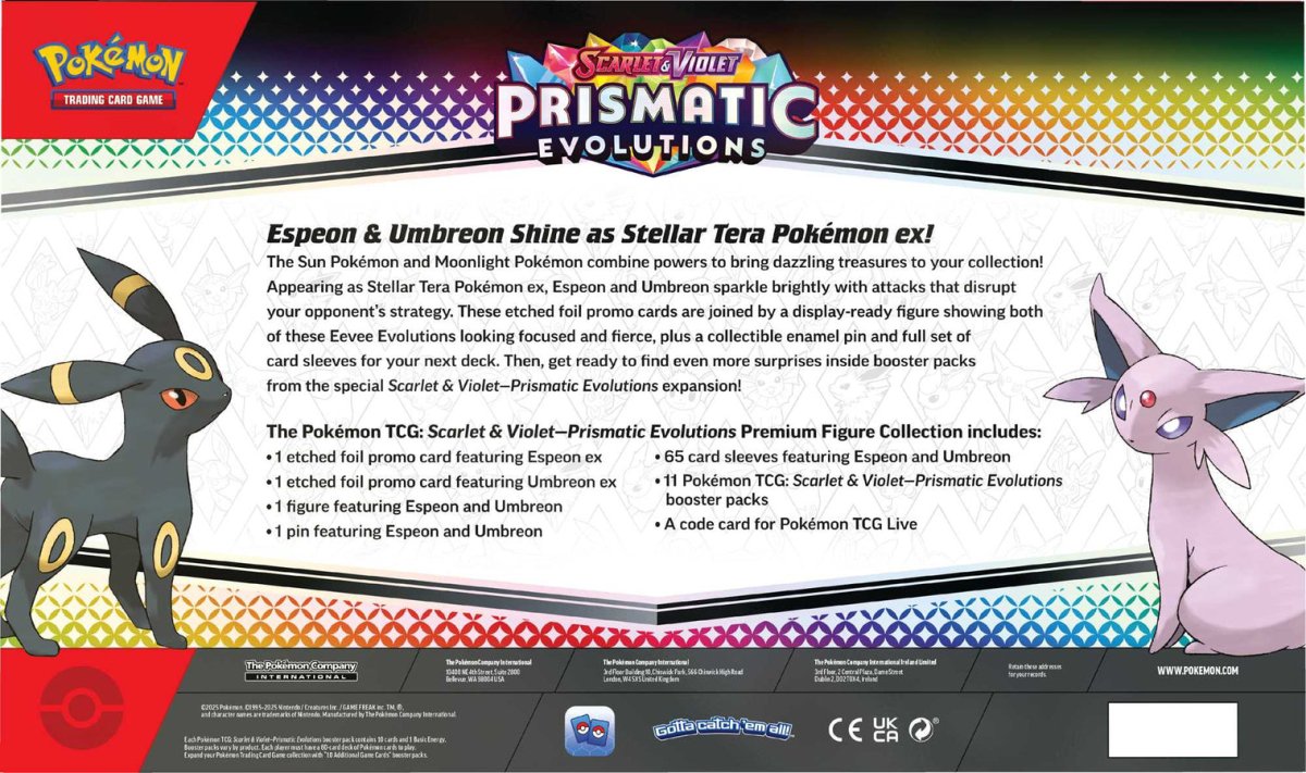 PRE ORDER Pokemon TCG: Scarlet & Violet 8.5 Prismatic Evolutions - Premium Figure Collection - Inspire Newquay