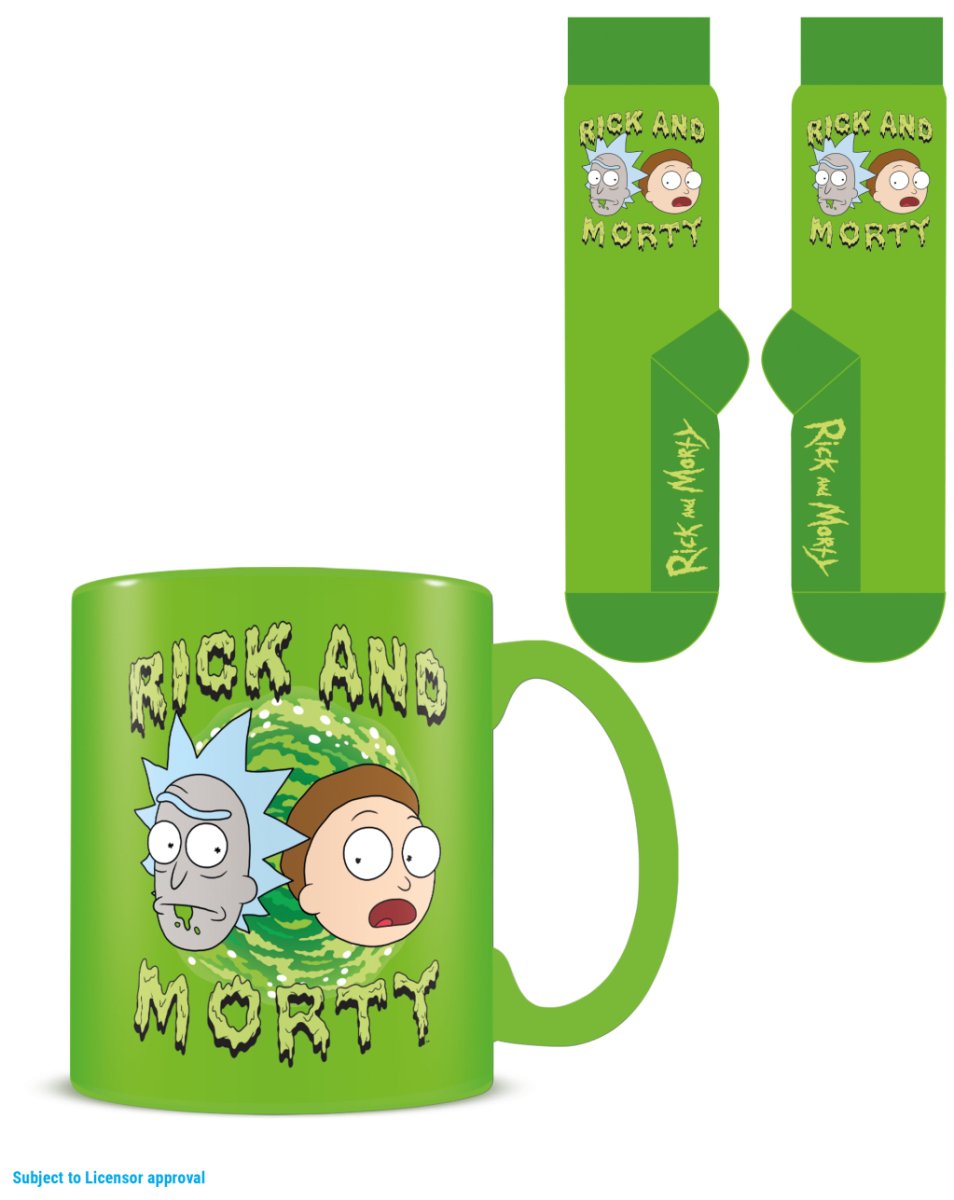 PRE ORDER Rick And Morty Mug & Sock Set - Inspire Newquay