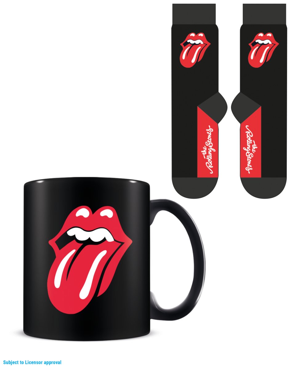 PRE ORDER The Rolling Stones (Tongue) Mug & Sock Set - Inspire Newquay