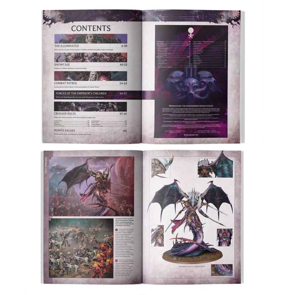PRE ORDER Warhammer 40K: Codex: Emperor's Children - Inspire Newquay