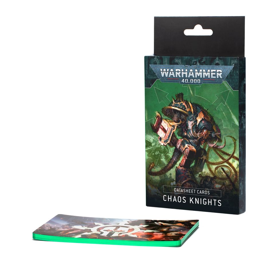 PRE ORDER Warhammer 40K: Datasheet Cards: Chaos Knights - Inspire Newquay