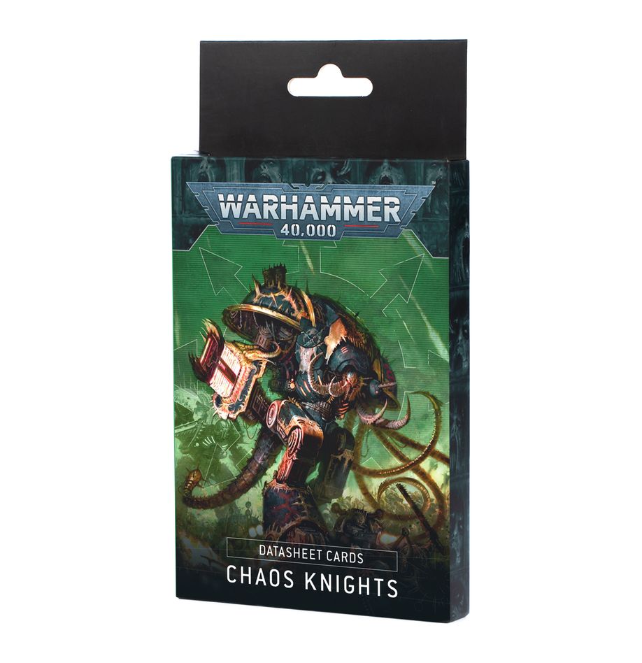 PRE ORDER Warhammer 40K: Datasheet Cards: Chaos Knights - Inspire Newquay