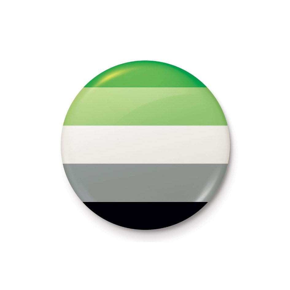 Pride (Aromantic) 25mm Badge - Inspire Newquay