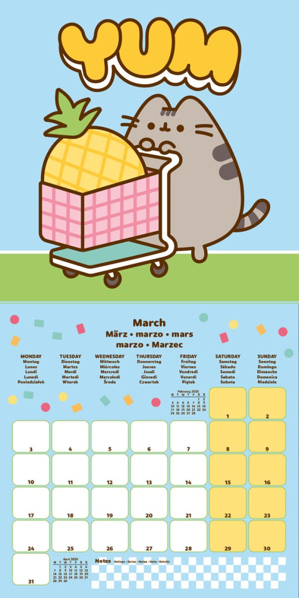 Pusheen 2025 30X30 Calendar - Inspire Newquay