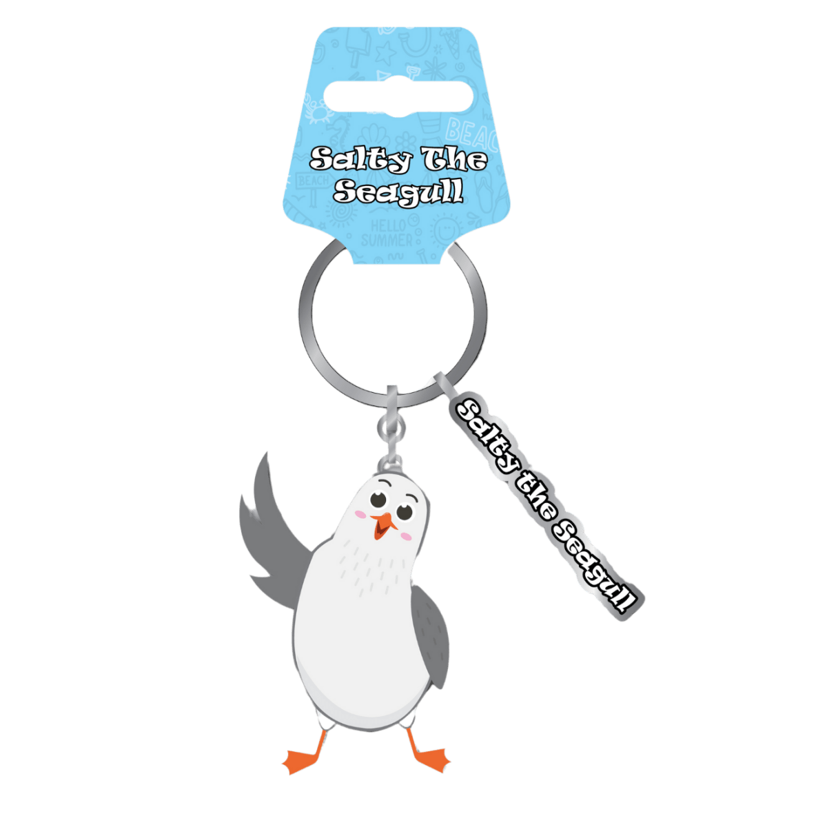Salty the Seagull Metal Keyring - Inspire Newquay