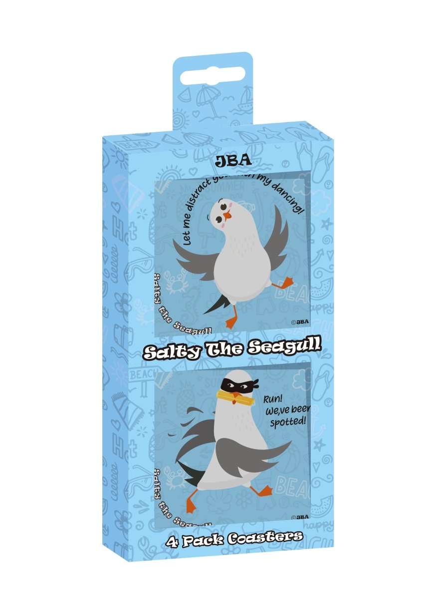 Salty the Seagull Pack Of Four Coasters - Inspire Newquay