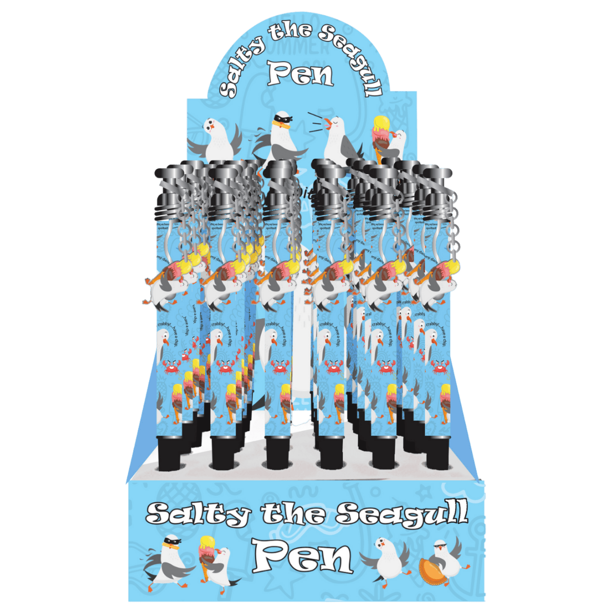 Salty the Seagull pen with seagull charm (1 Supplied) - Inspire Newquay