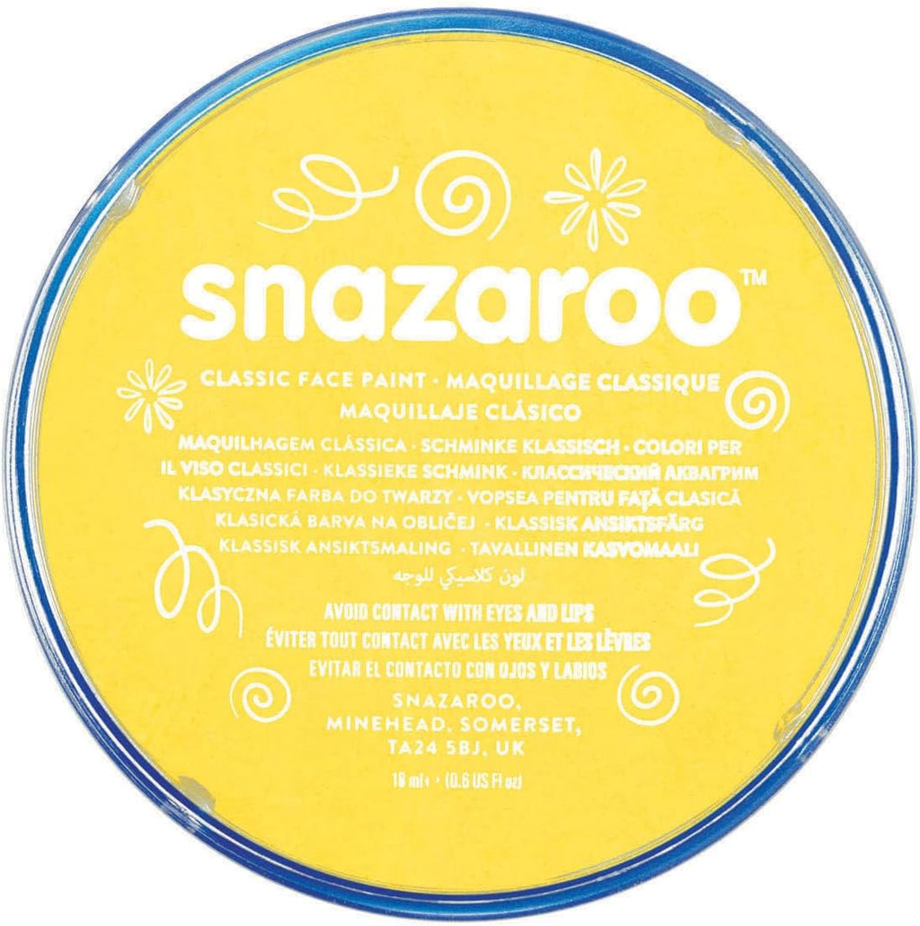 Snazaroo Classic Bright Yellow Face and Body Paint for Kids and Adults - Inspire Newquay