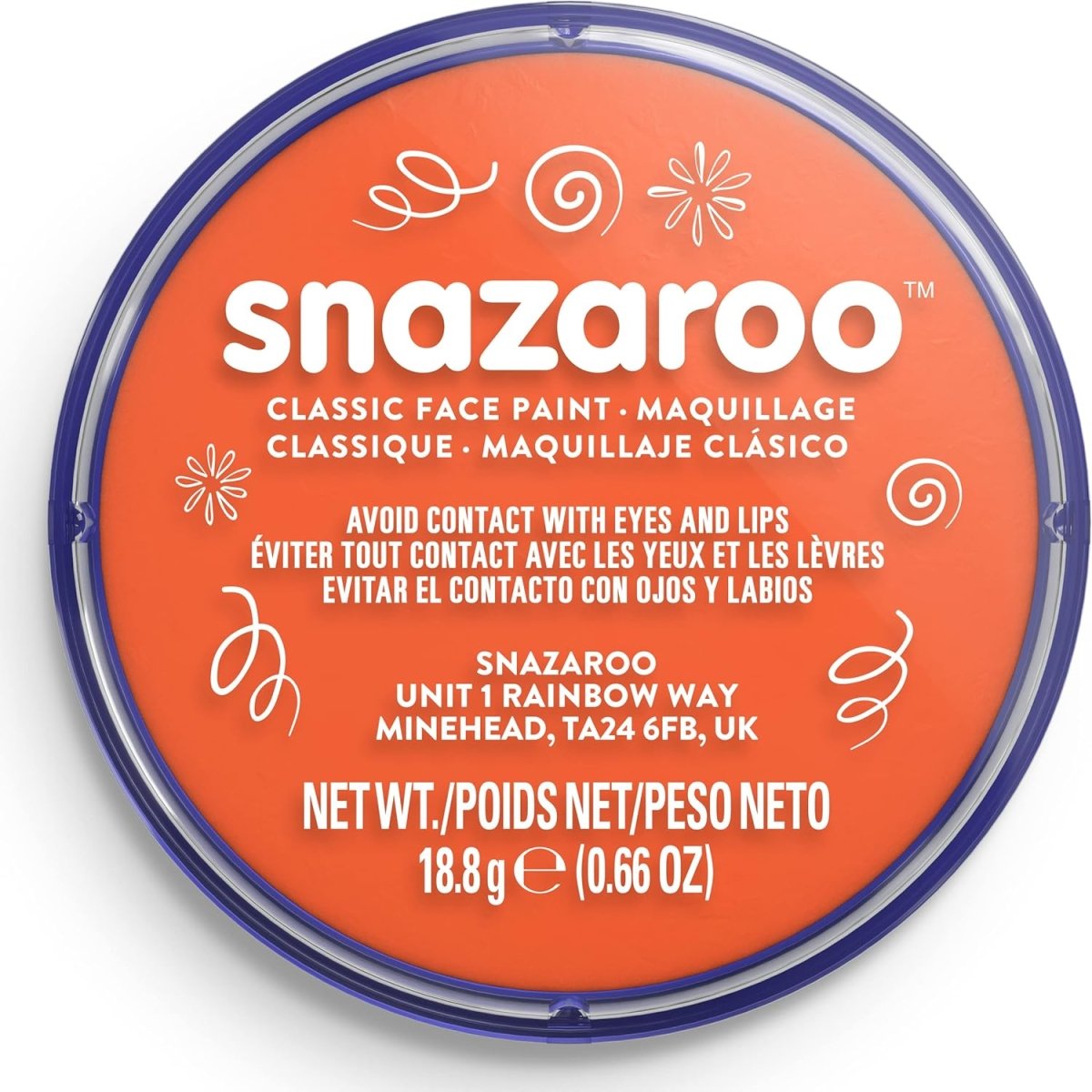 Snazaroo Classic Orange Face and Body Paint for Kids and Adults - Inspire Newquay