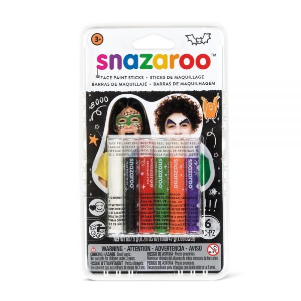 Snazaroo Halloween Face Paint Sticks - Set of 6 - Inspire Newquay