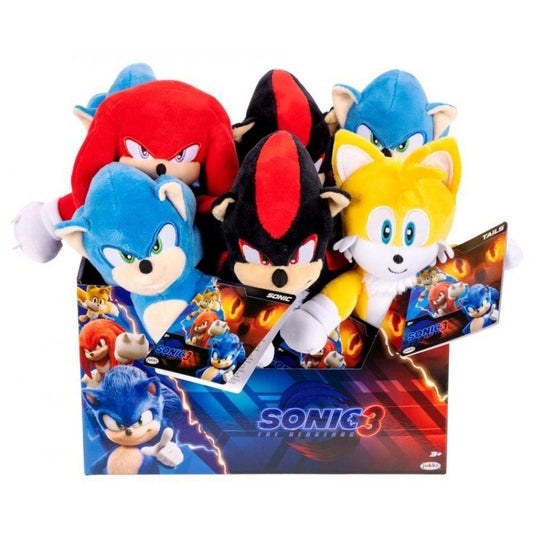 Sonic 3 Movie Basic Plush Assortment (1 RANDOM Supplied) - Inspire Newquay