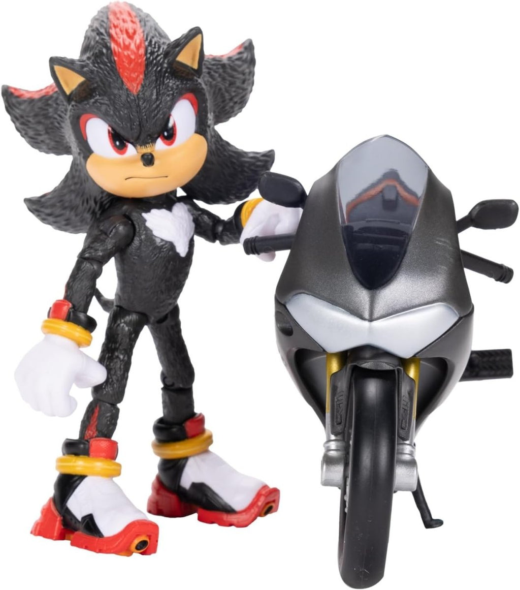 Sonic The Hedgehog 3 Movie 5 Inch Shadow Figure & Motorcycle - Inspire Newquay