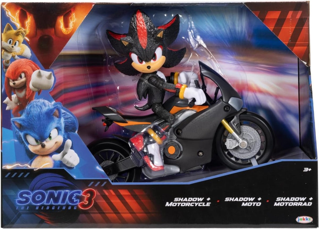 Sonic The Hedgehog 3 Movie 5 Inch Shadow Figure & Motorcycle - Inspire Newquay