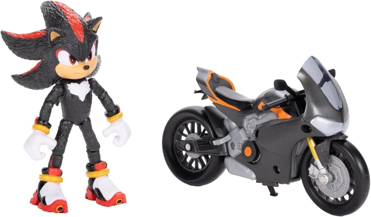 Sonic The Hedgehog 3 Movie 5 Inch Shadow Figure & Motorcycle - Inspire Newquay