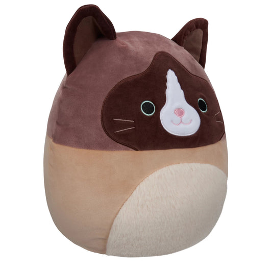 Squishmallows 12" Woodward the Brown Snowshoe Cat - Inspire Newquay