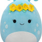 Squishmallows 16 - Inch - Natnat The Pastel Blue Alien with Flower Crown - Inspire Newquay