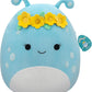 Squishmallows 16 - Inch - Natnat The Pastel Blue Alien with Flower Crown - Inspire Newquay