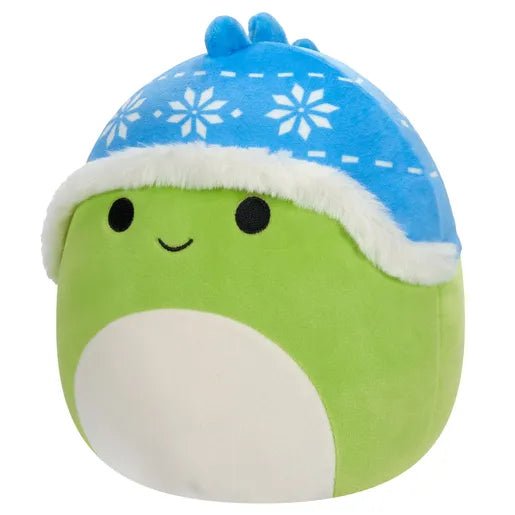 Squishmallows 7.5" Christmas Danny The Dino With Blue Hat - Inspire Newquay