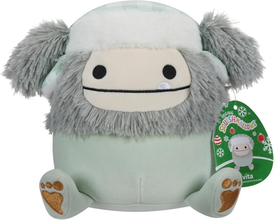 Squishmallows 7.5" Christmas Evita The Grey Bigfoot - Inspire Newquay