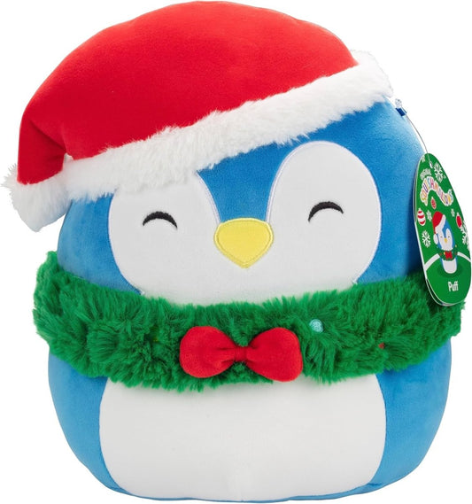 Squishmallows 7.5" Christmas Puff The Penguin With Wreath And Hat - Inspire Newquay