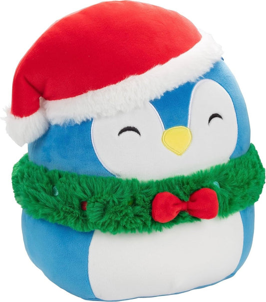 Squishmallows 7.5" Christmas Puff The Penguin With Wreath And Hat - Inspire Newquay