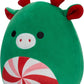 Squishmallows 7.5" Christmas Zumir The Green Moose With Peppermint Swirl - Inspire Newquay