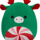 Squishmallows 7.5" Christmas Zumir The Green Moose With Peppermint Swirl - Inspire Newquay