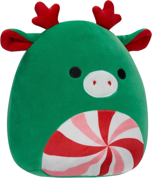 Squishmallows 7.5" Christmas Zumir The Green Moose With Peppermint Swirl - Inspire Newquay