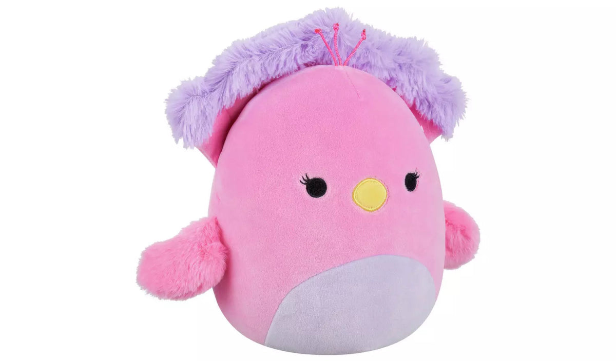 Squishmallows 7.5" Sweetpea Pink Purple Peacock Plush Toy - Inspire Newquay