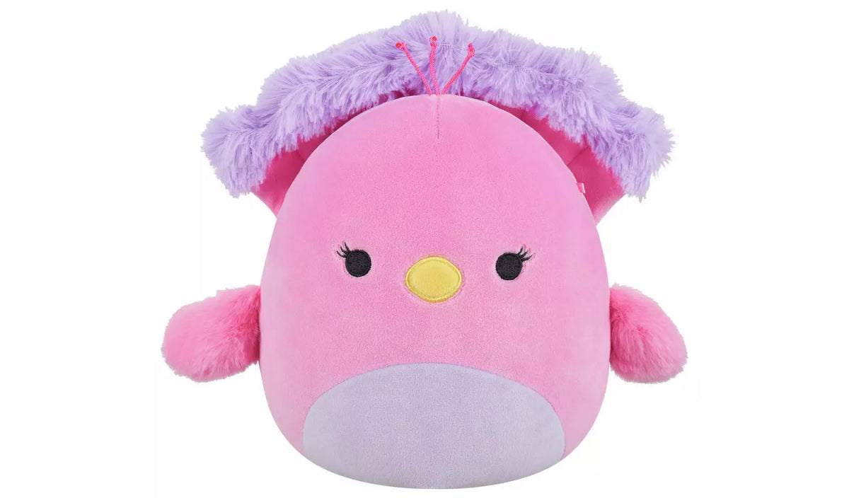 Squishmallows 7.5" Sweetpea Pink Purple Peacock Plush Toy - Inspire Newquay