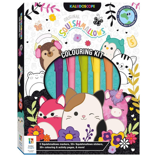 Squishmallows Colouring Kit - Contains 5 Squishmallow Markers, 50 Stickers, 30 Colouring & Activity Pages - Inspire Newquay