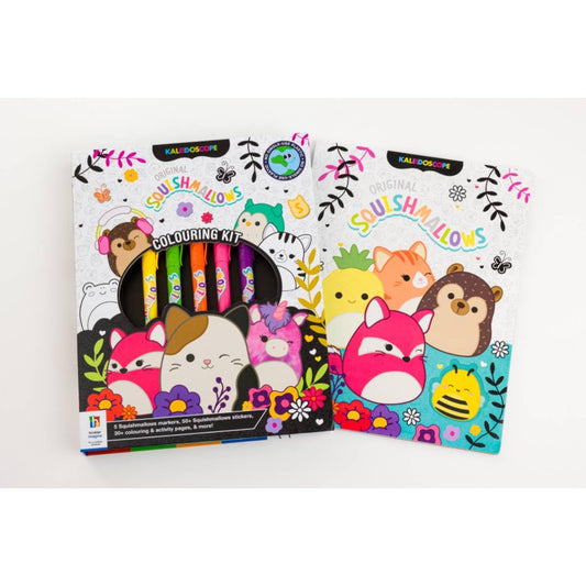 Squishmallows Colouring Kit - Contains 5 Squishmallow Markers, 50 Stickers, 30 Colouring & Activity Pages - Inspire Newquay