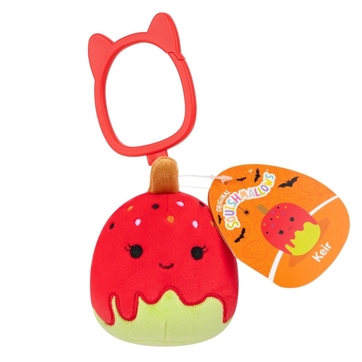 Squishmallows Halloween Keir the Candy Apple 3.5" Clip - On Plush - Inspire Newquay