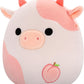 Squishmallows Lilaz the Peach Cow 7.5" Plush - Inspire Newquay