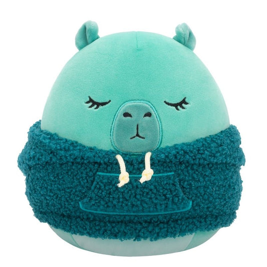 Squishmallows Nastia the Teal Capybara in Sherpa Hoodie 7.5 inch Plush - Inspire Newquay