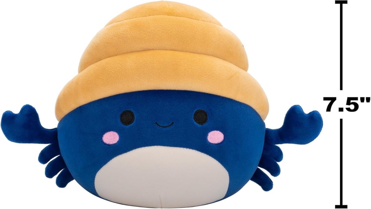 Squishmallows Original 7.5 Inch - Lenore the Navy and Tan Hermit Crab - Inspire Newquay