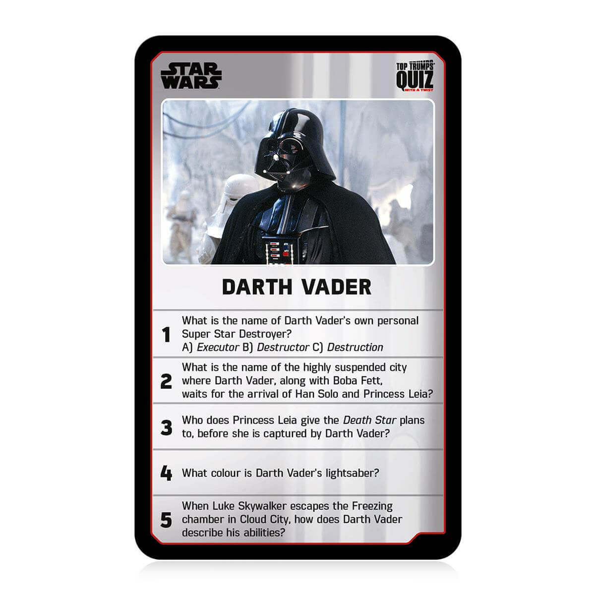 Star Wars 21 Top Trumps Quiz Card Game - Inspire Newquay