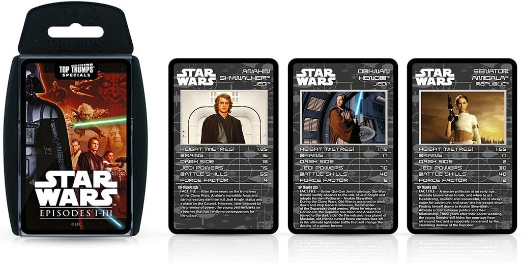 Star Wars Episodes 1-3 Top Trumps Card Game - Inspire Newquay