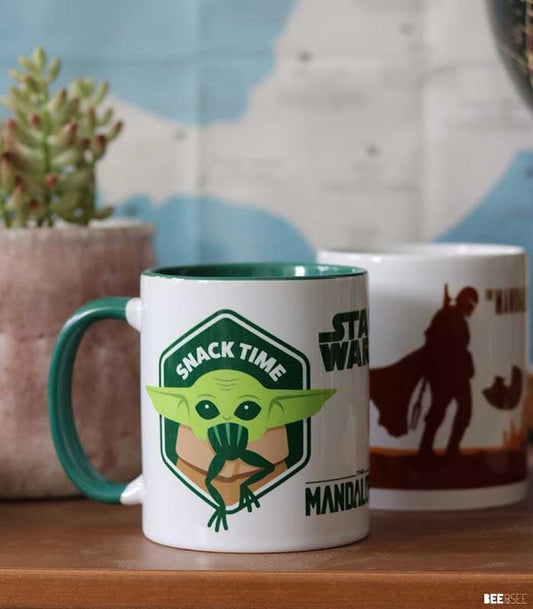 Star Wars: The Mandalorian (Snack Time) Green Coloured Inner Mug - Inspire Newquay