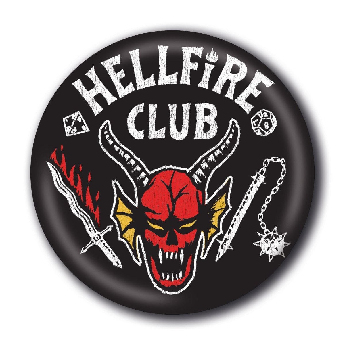 Stranger Things (Hellfire Club Black) 25Mm Badge - Inspire Newquay