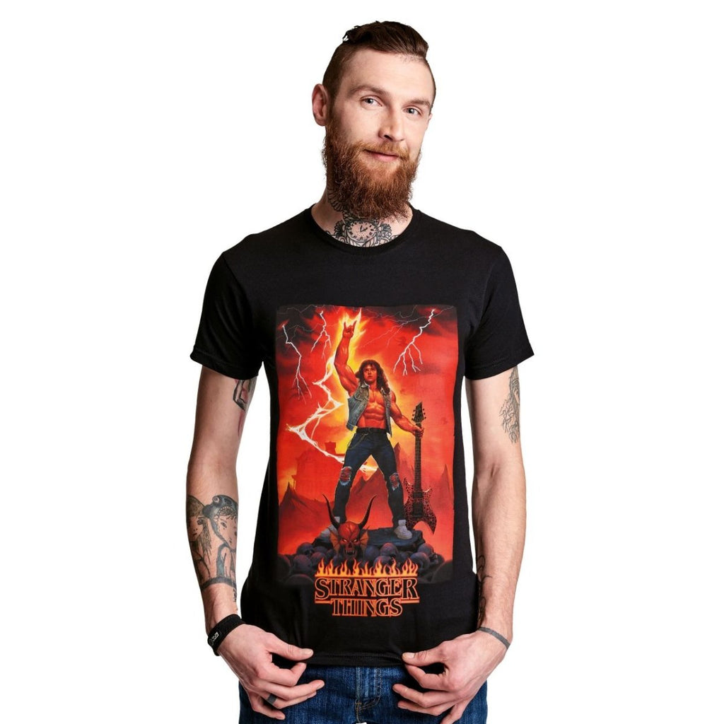 Stranger Things T - Shirt - Eddie Rocks - Inspire Newquay