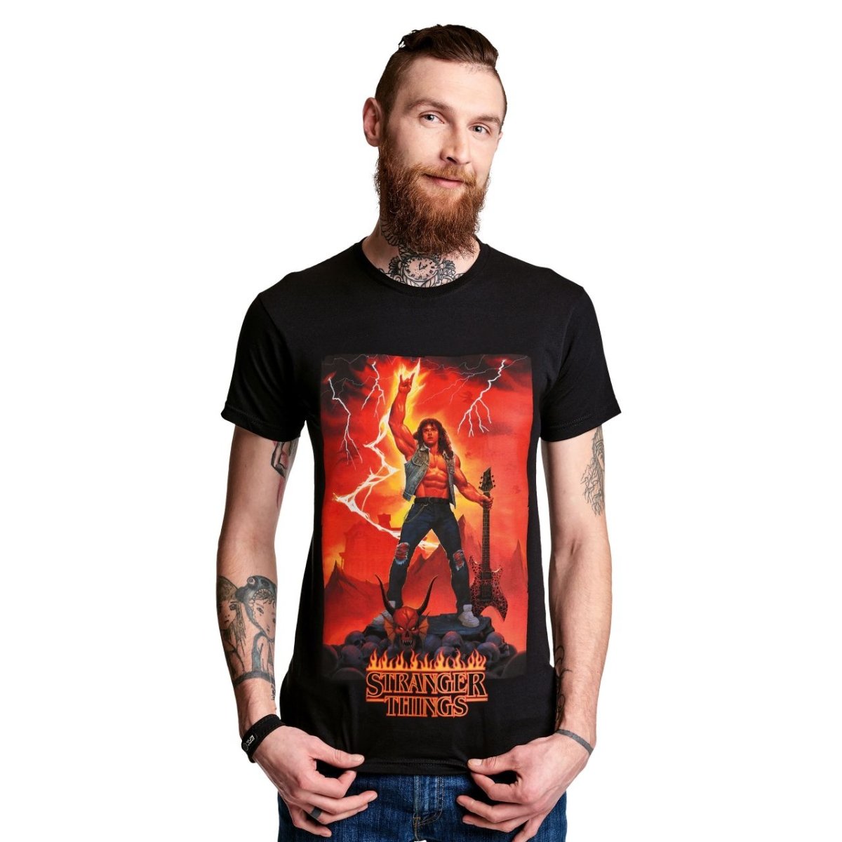 Stranger Things T - Shirt - Eddie Rocks - Inspire Newquay