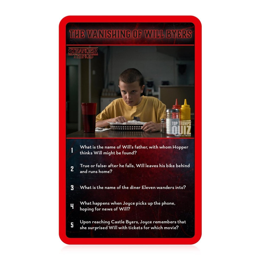 Stranger Things Top Trumps Quiz Card Game - Inspire Newquay