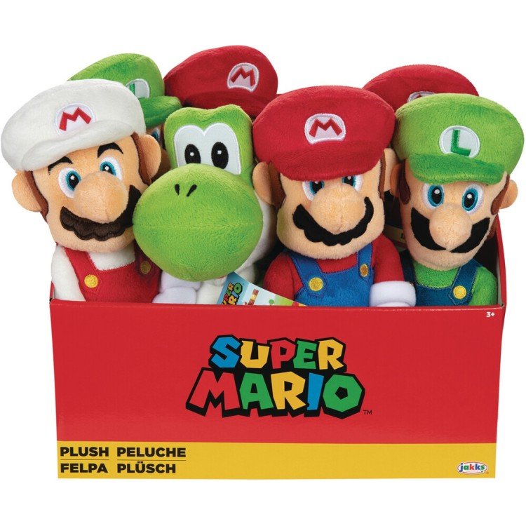 Super Mario 9" Plush Assorted - One Supplied at RANDOM - Inspire Newquay