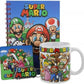 Super Mario Bumper Gift Set (Mug, Coaster, Keychain & Notebook) - Inspire Newquay