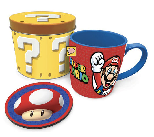 Super Mario Lets A Go Mug Tin Set - Inspire Newquay